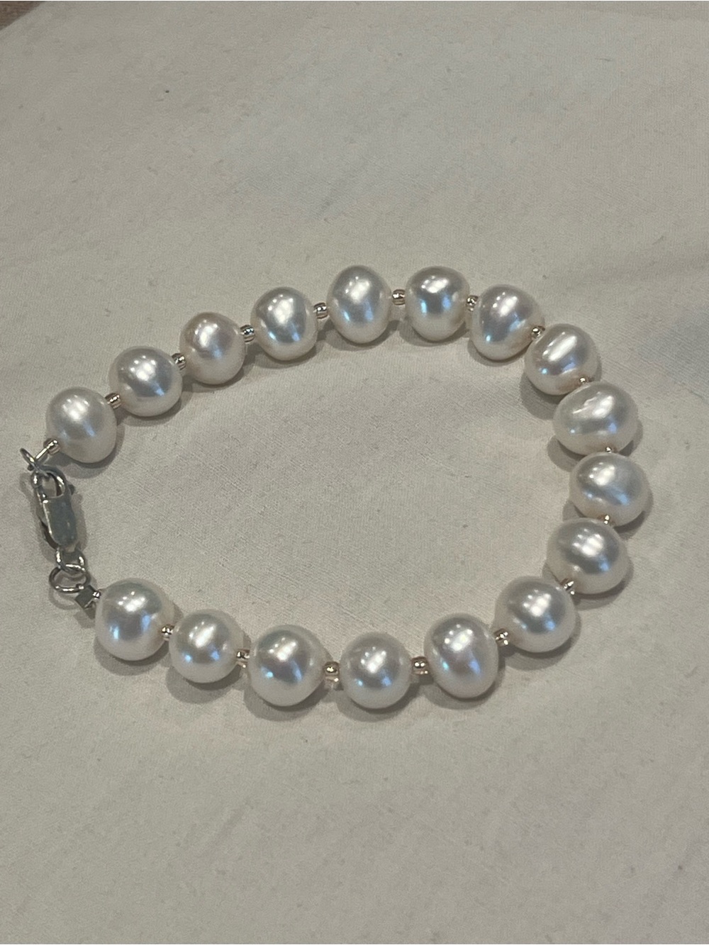 Sterling silver fresh water pearl bracelet